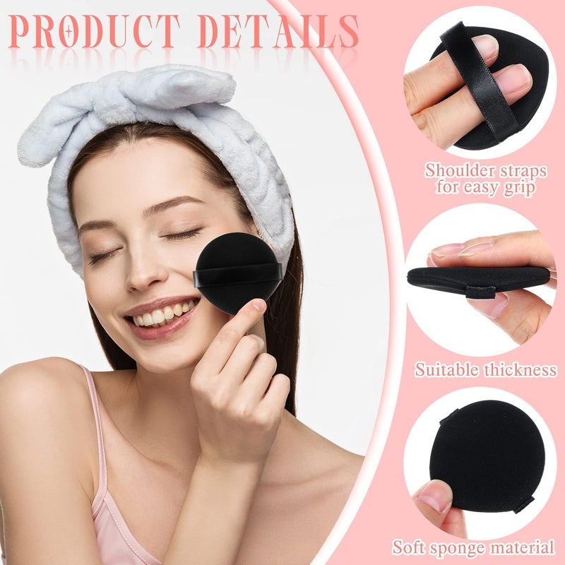 Meanplan 100 Pcs Powder Puff Face Soft Makeup Sponge Triangle Powder Puffs for Loose Velour Cosmetic Foundation Wet Dry Sponge Makeup Tools(Vivid Colors) - Image 3